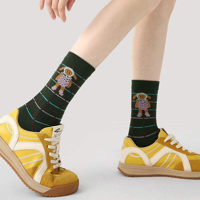 Women's Folk Art Character Socks - 3 pairs