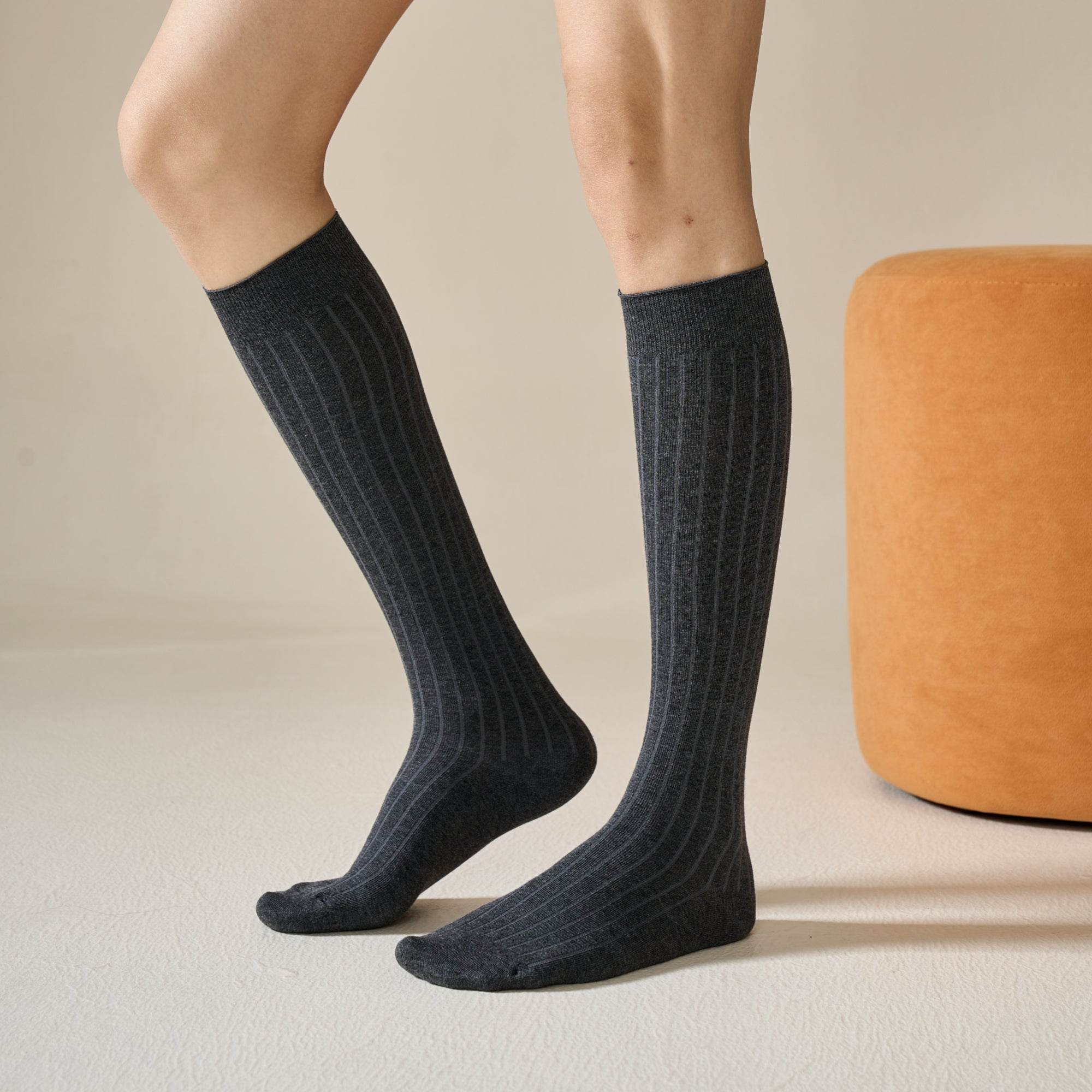 Women's Classic Ribbed Knee-High Socks - Single Pair