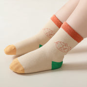 Baby’s Happy Harvest & Persimmon Cotton Crew Socks 4-Pack