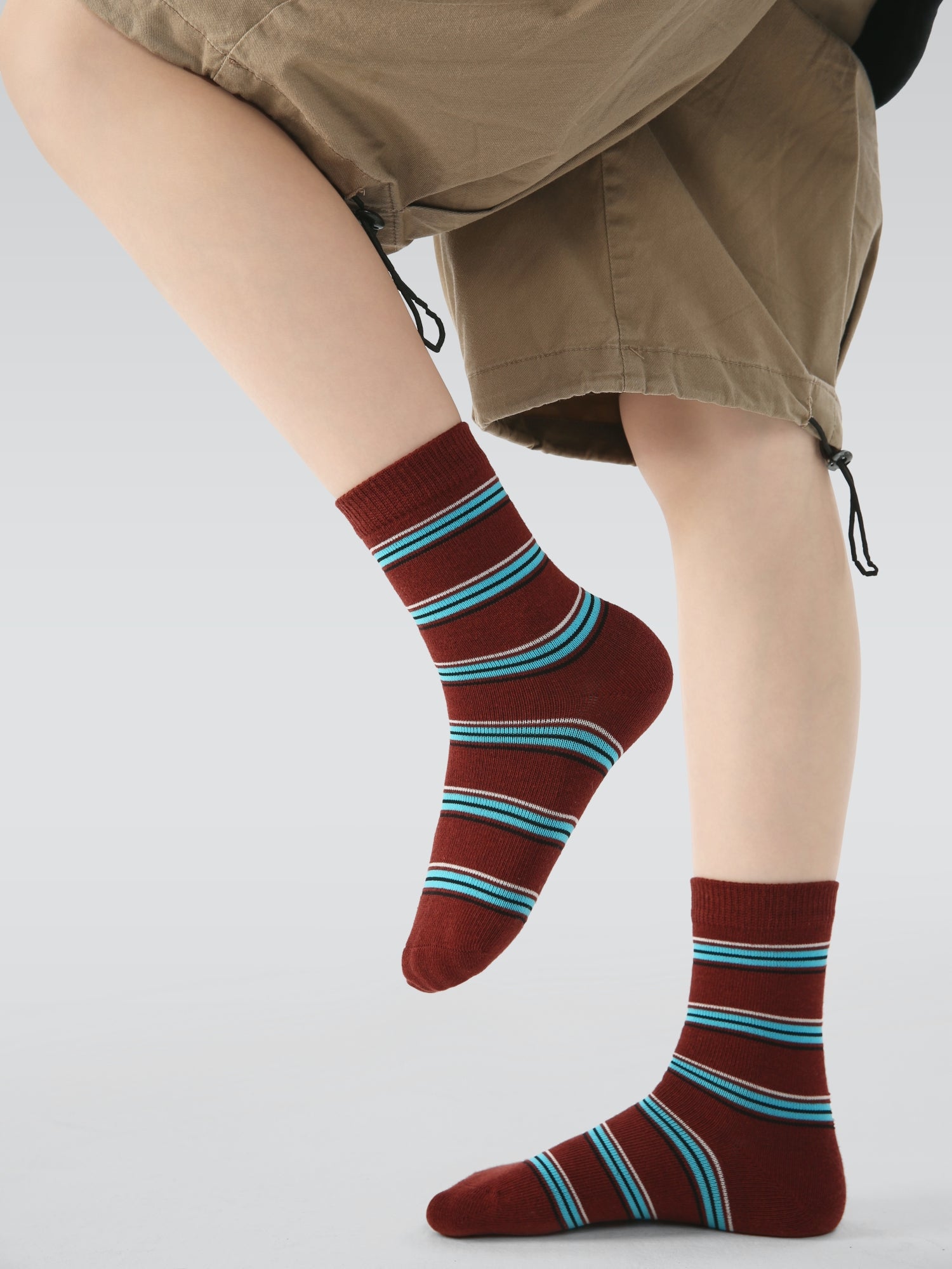 Kids' Mocha Speckle & Stripe-5 Pack