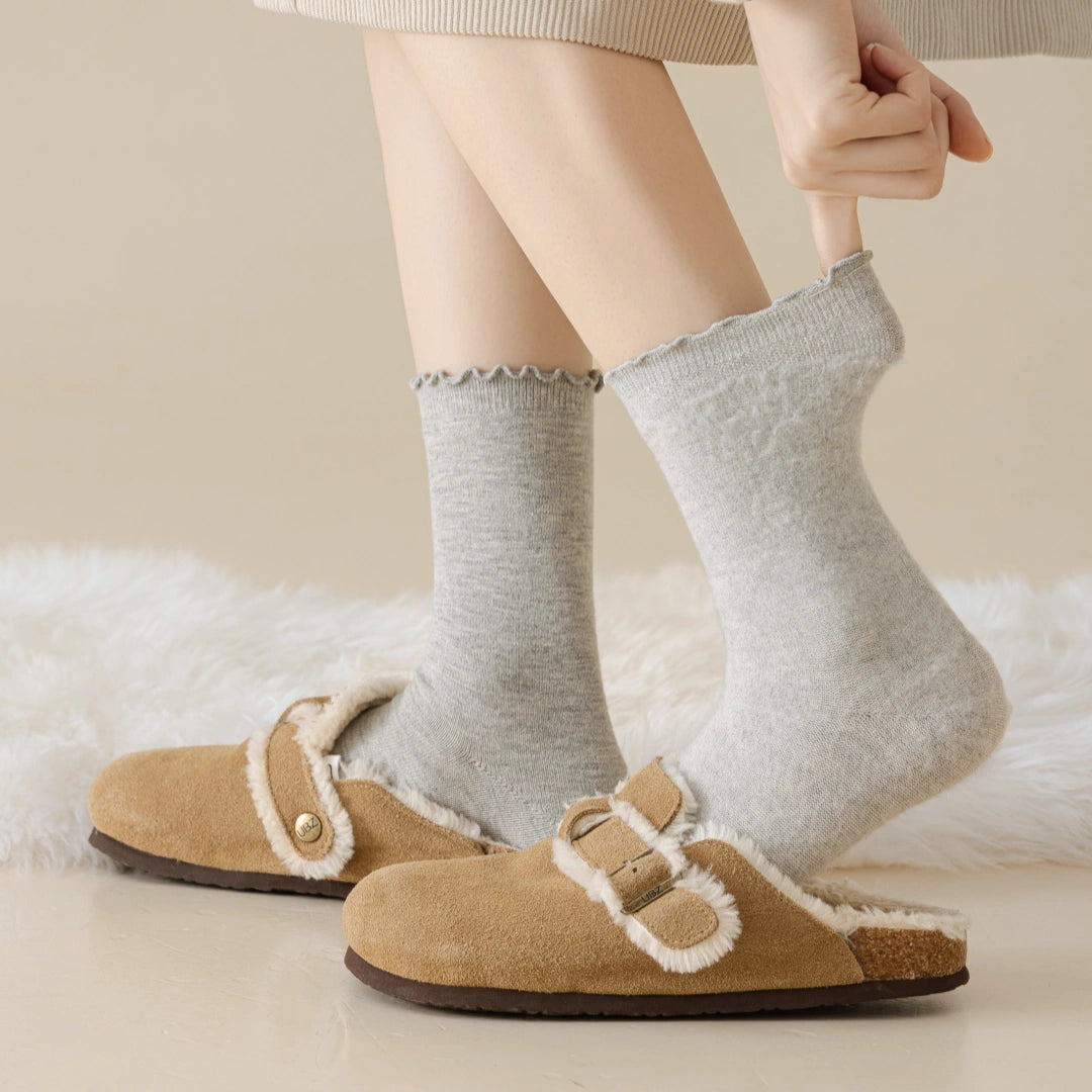 Soft Wool Ruffle Crew