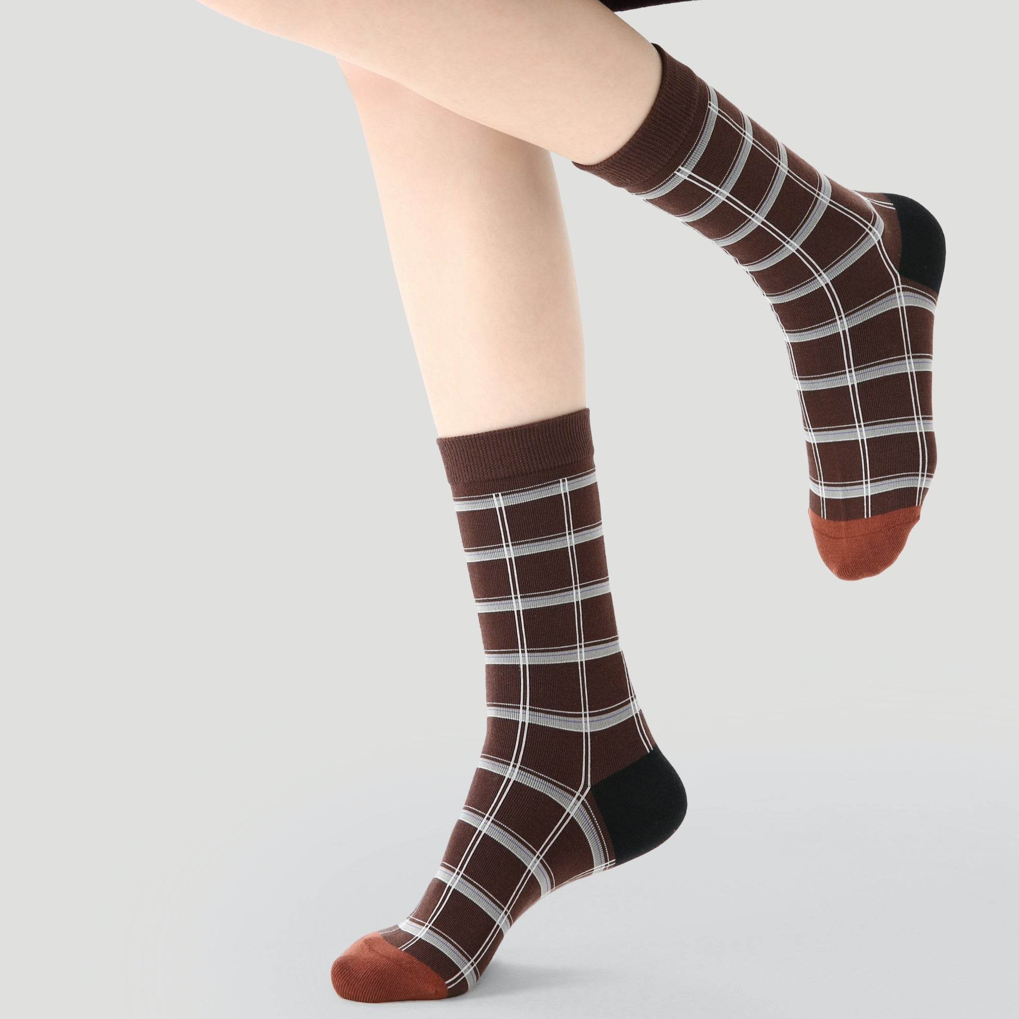 Women's Modern Floral & Plaid Socks - 3 pairs