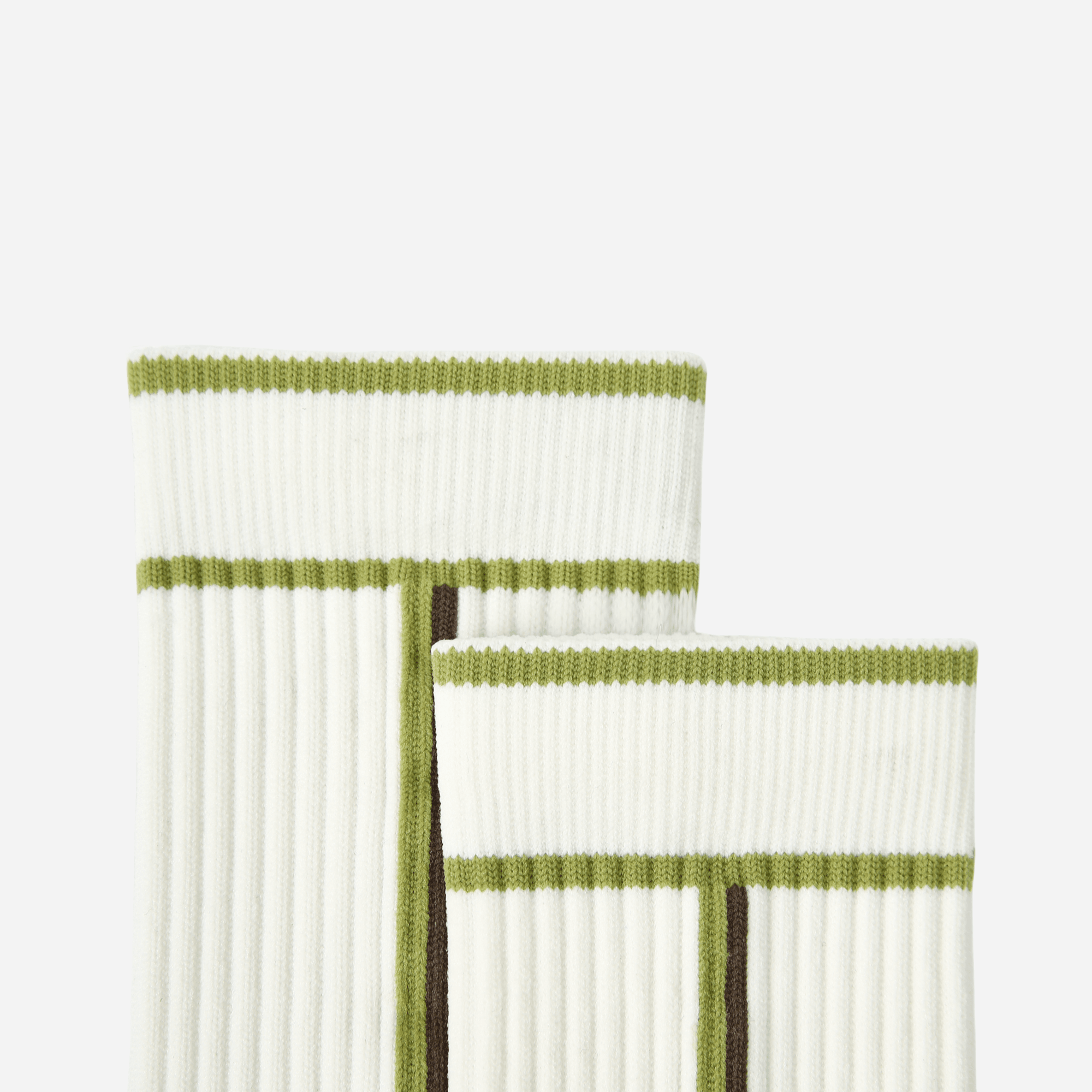 Women's Performance Knee-High Hiking Socks - White & Olive