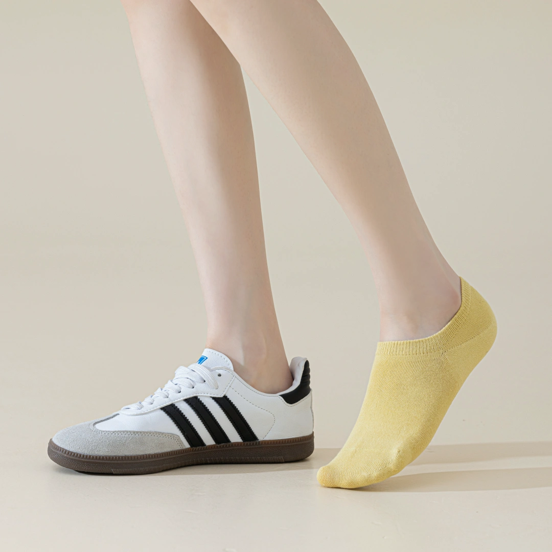 Kids & Petite Women's 95% Cotton Seamless No-Show Socks - sock set showing soft cotton comfort