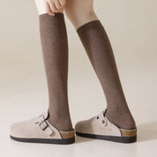 Ribbed Cotton Knee Highs