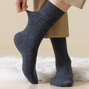 Men's 41% Wool Brushed Thermal Crew Socks