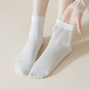 Women's 10% Silk & Modal Antibacterial Ankle Socks - product photo showing modal and mulberry silk comfort