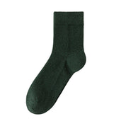 Men's 98% Cotton Heathered Business Crew Socks