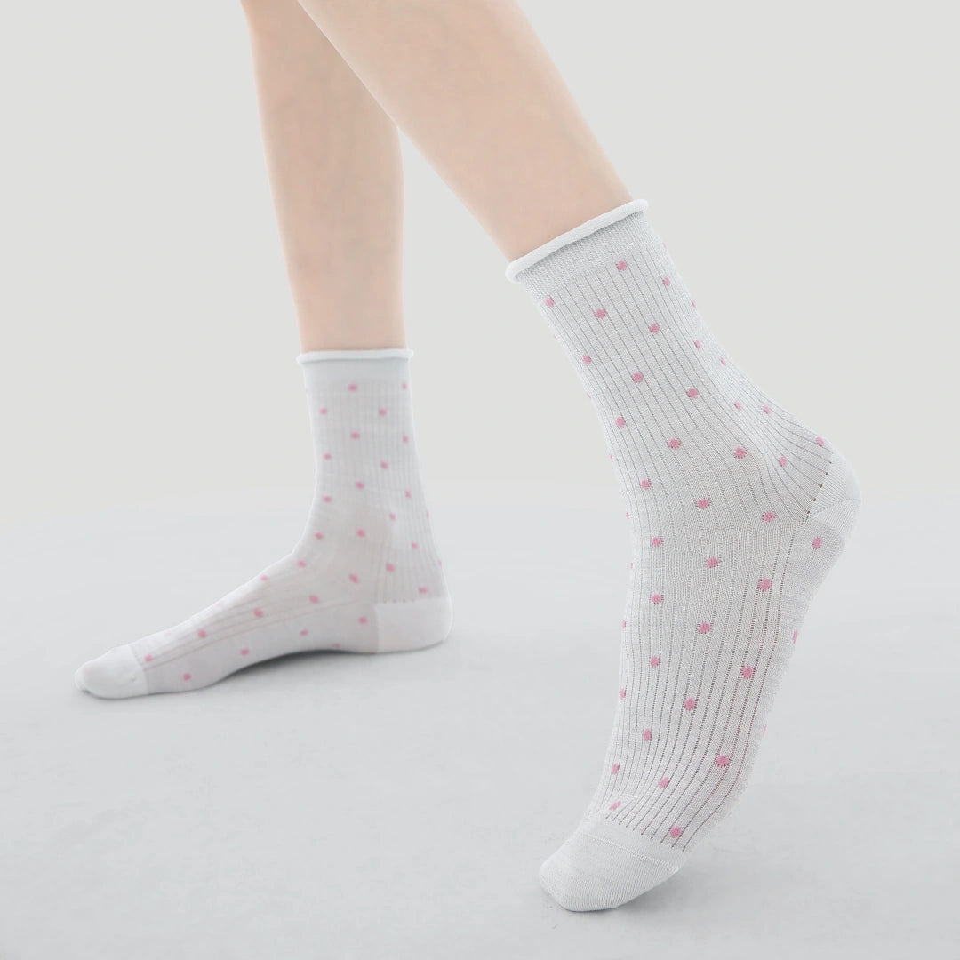 Women's Lurex Shimmer Mesh Crew Socks (3-Pack) - sock set showing breathable mesh comfort