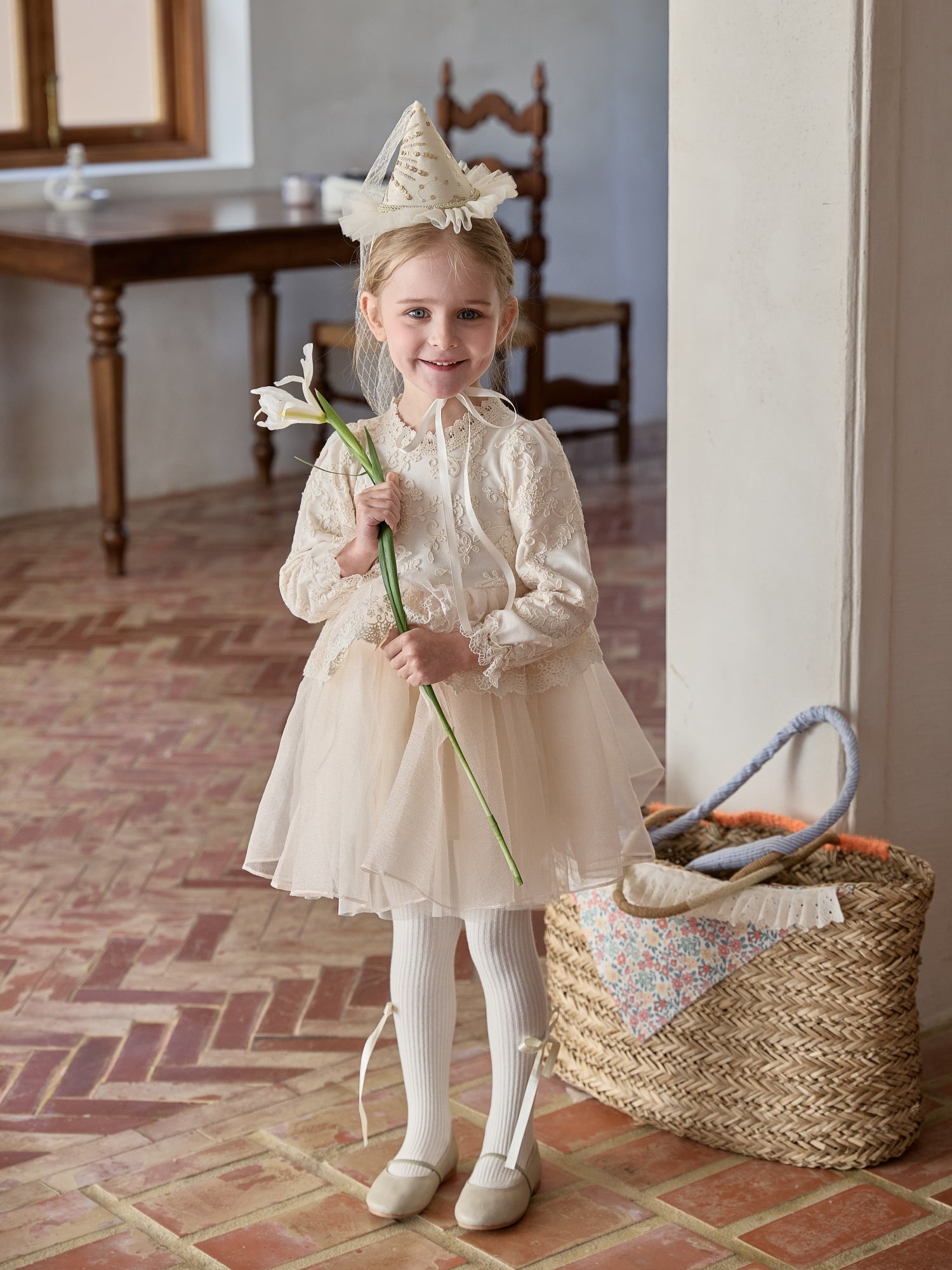 Babies' Princess Style Ribbed Tights -1 Pack