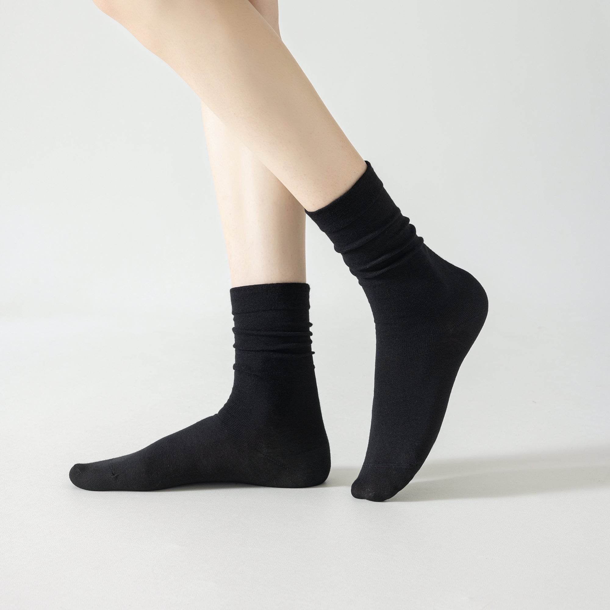 Women's Pure Organic Cotton Crew Socks - 5 Pairs