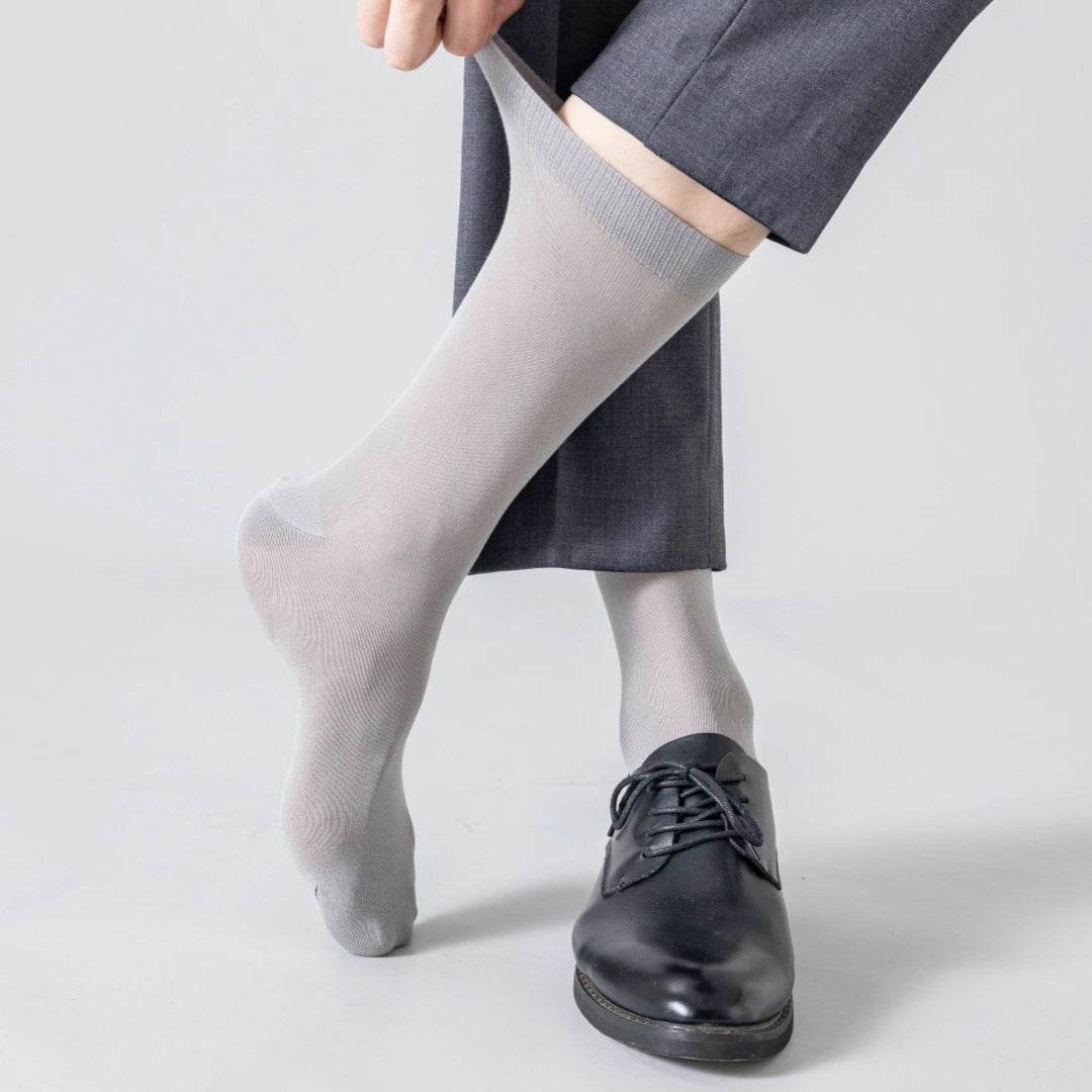 Men's Luxury 6A Silk Dress Crew Socks