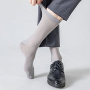 Men's Luxury 6A Silk Dress Crew Socks