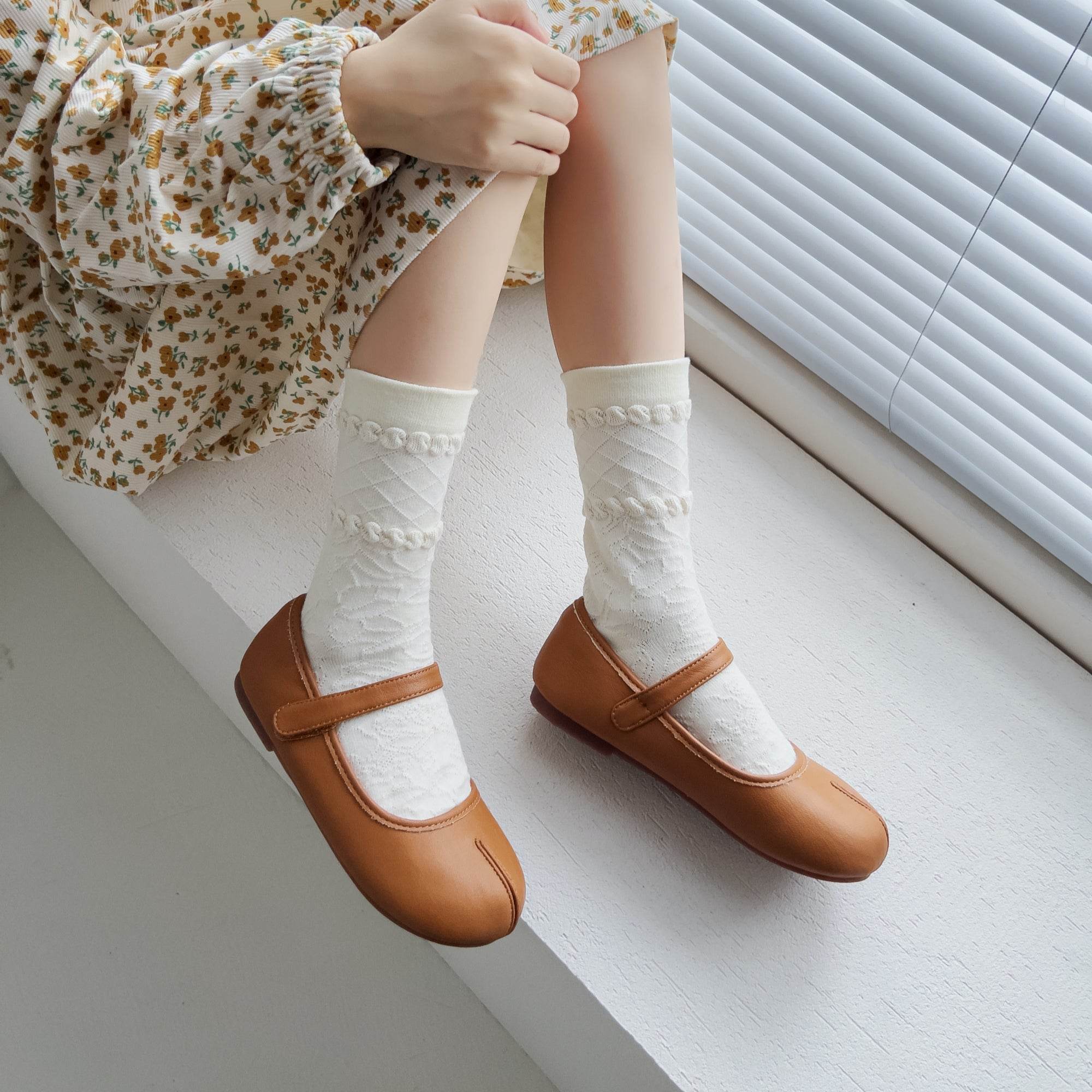 Kid's Dainty Texture Crew Socks - 5 Pairs - Weavasocks