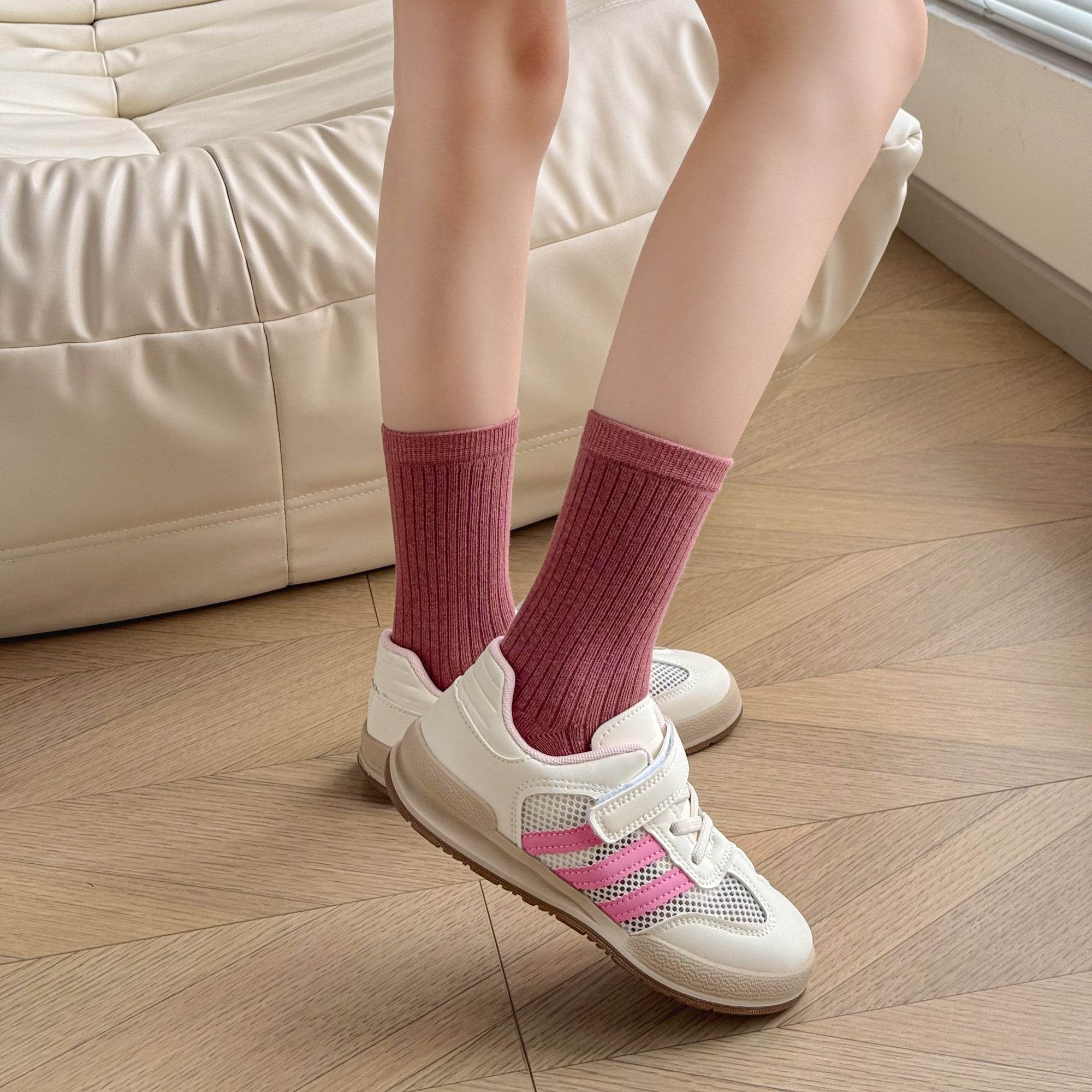 Kid's Classic Ribbed Crew Socks - 5 Pairs - Weavasocks