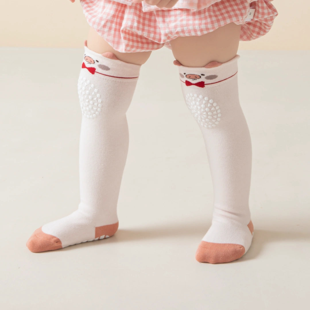 Baby’s Double Anti-Slip Knee Pad Crawling Socks 3-Pack