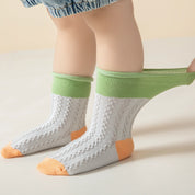 Baby’s Retro Cable Knit Color-Block Socks 4-Pack