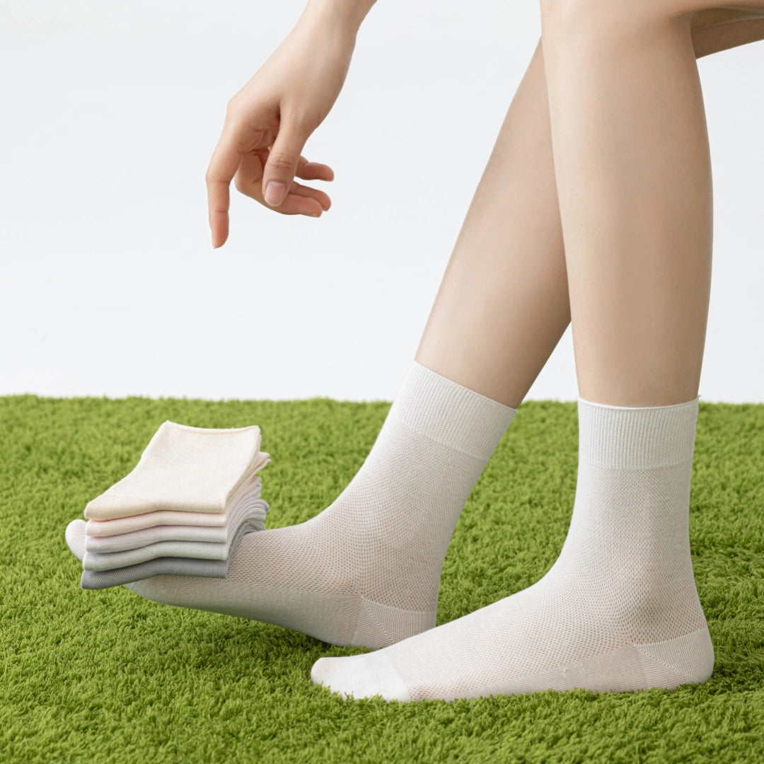 Women's 99% Authentic Supima® Cotton Mesh Crew Socks