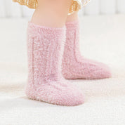 Baby’s Winter Marshmallow' Mink Velvet Fuzzy Crew
