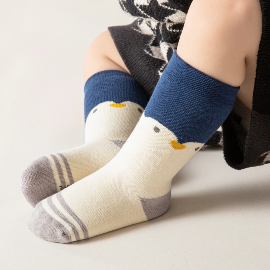 Baby’s Cozy Playful Penguin Terry Crew Socks 3-Pack