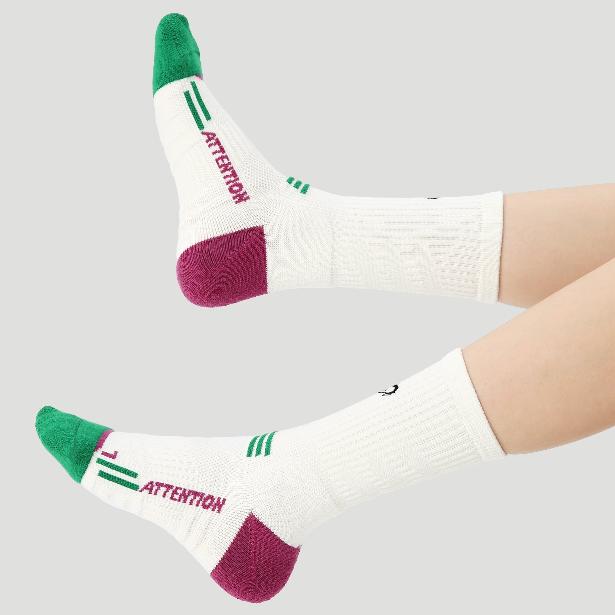 Women's Performance Athletic Crew Socks-Forest Green-1 Pack