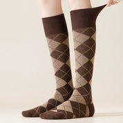 Preppy Argyle Knee Highs