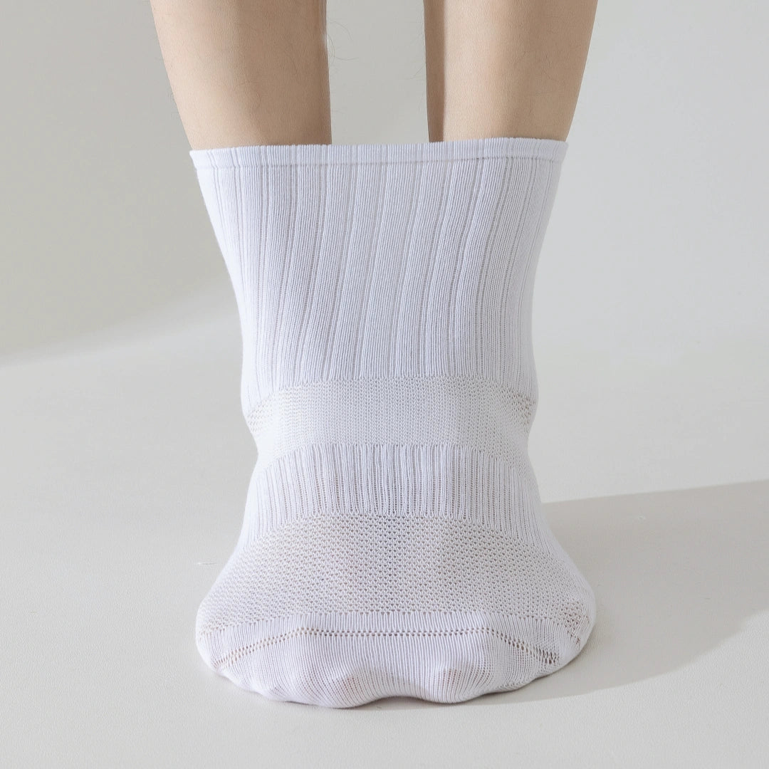 "Titan Mesh" Big & Tall Men's Crew Socks - product photo showing breathable mesh comfort