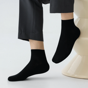 Men's 99% Supima® Cotton Breathable Mesh Ankle Socks - product photo showing breathable mesh comfort
