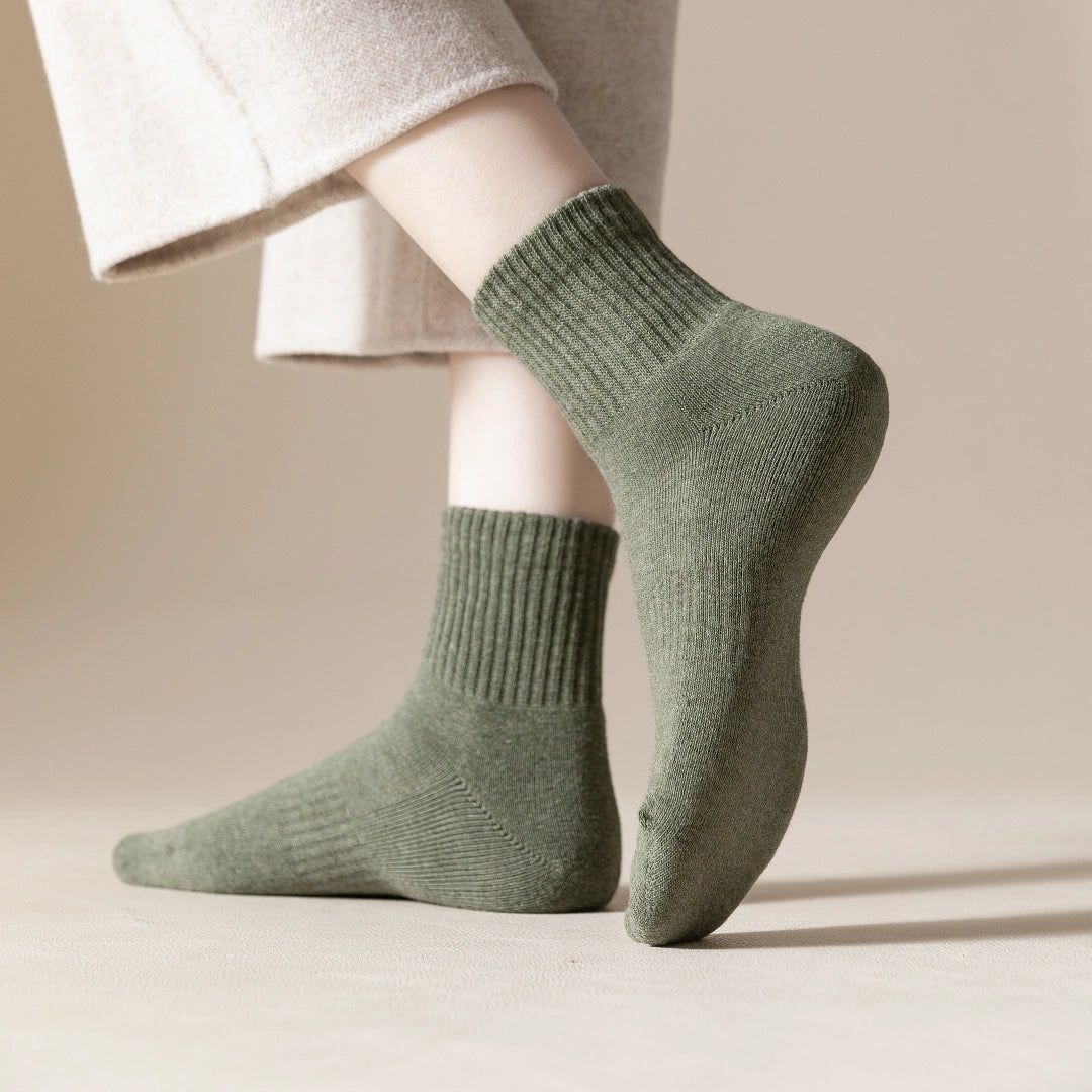 Durable Cotton Rib Socks
