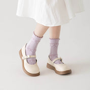 Kid's Pastel Knit Crew Socks - 5 Pairs - Weavasocks