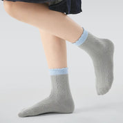 Kid's Girls' Sweet Blue Delicate Socks - 5 Pairs