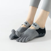 Women's 92% Mercerized Cotton Five-Toe Yoga Socks