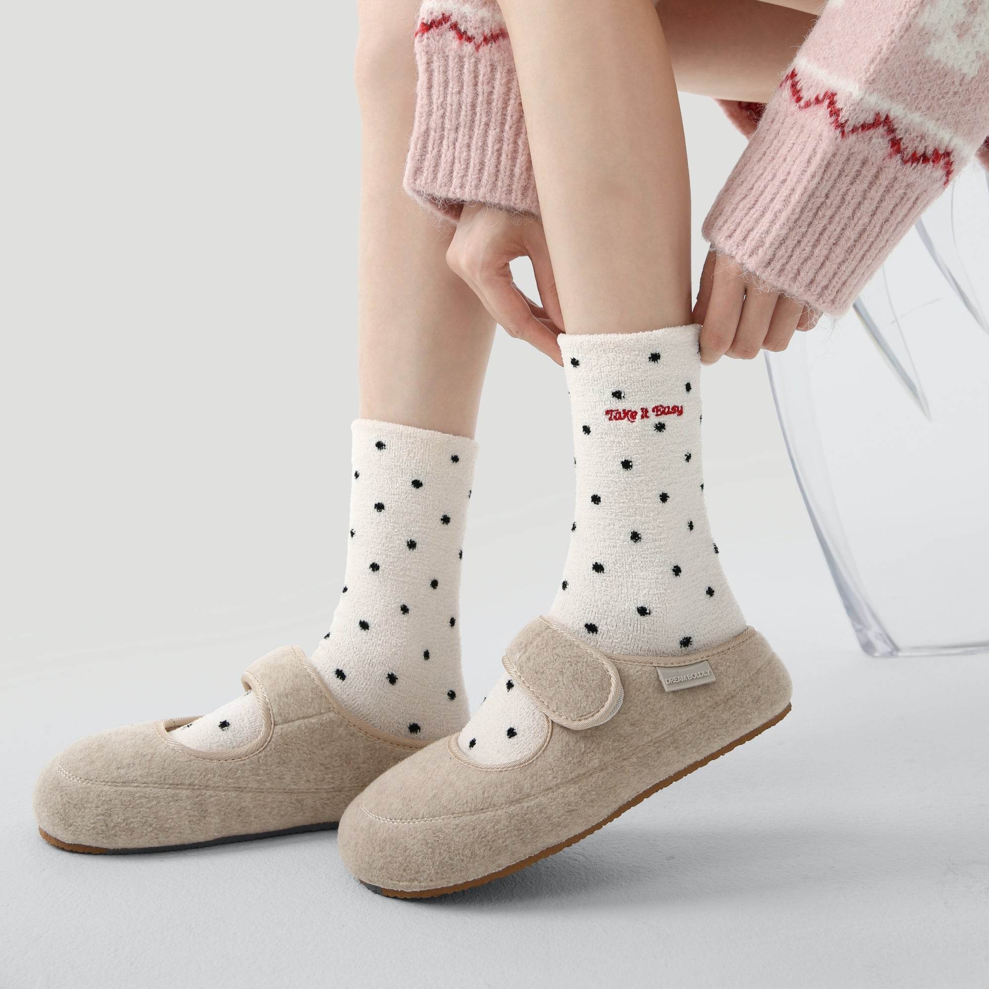Women's Minimalist Plush Socks - 3 pairs