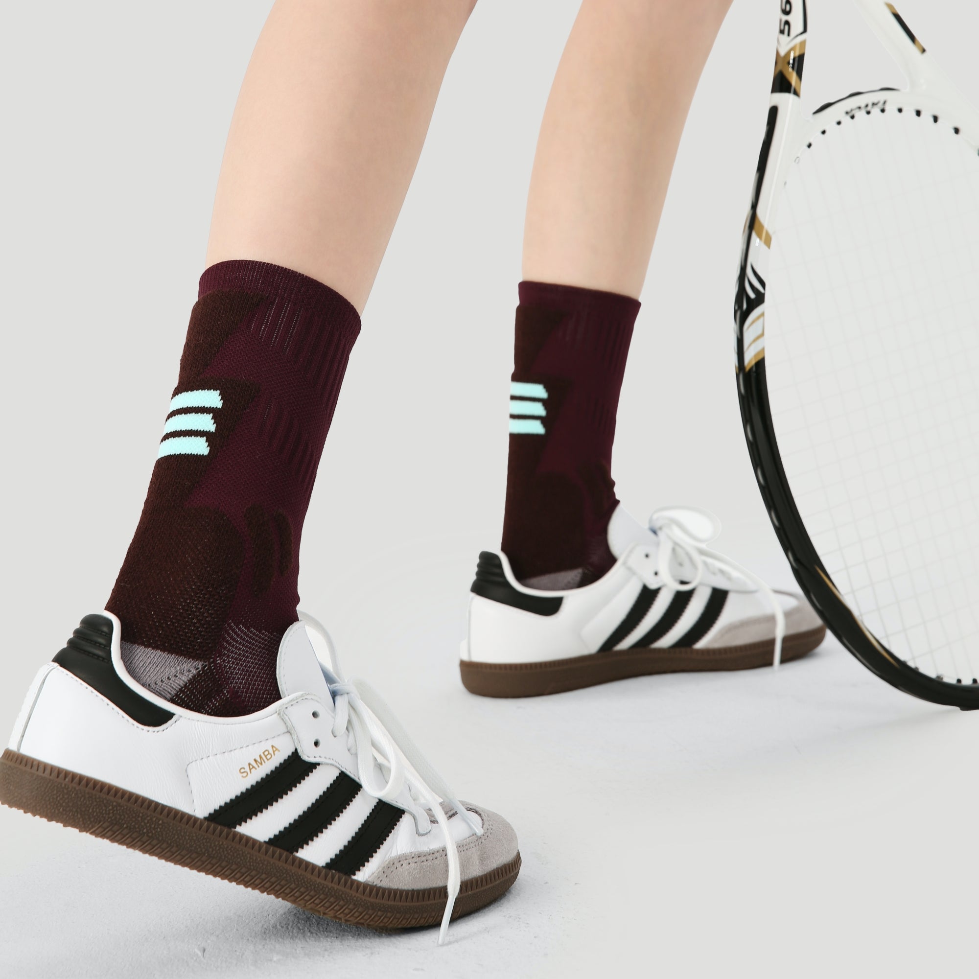 Women's Performance Athletic Crew Socks-Chestnut-1 Pack