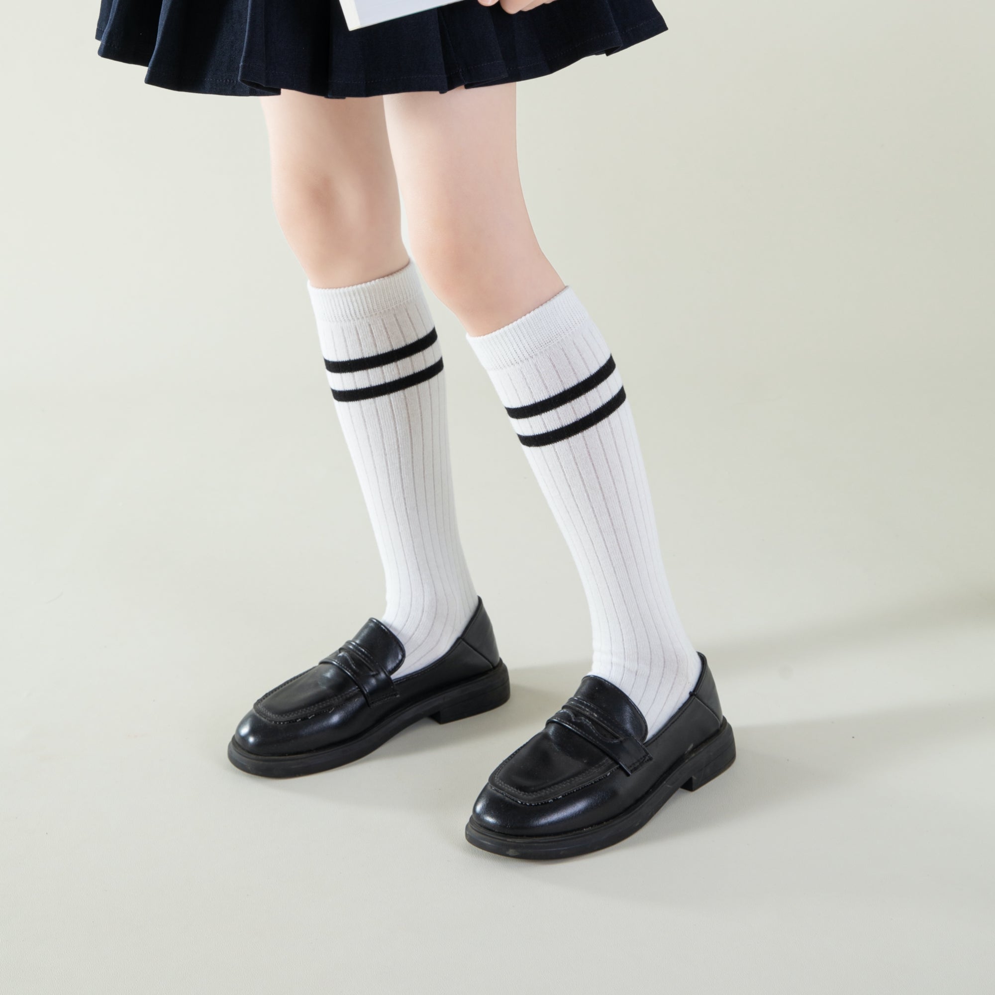 Kid's Varsity Stripe Knee High Socks - 3 Pairs