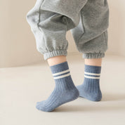 Kid's Classic Stripe Ribbed Crew Socks - 5 Pairs - Weavasocks