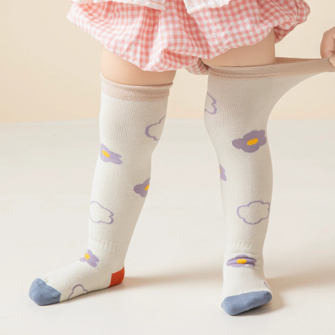 Baby’s Artsy Doodles' Textured Cloud & Flower Knee-High 3-Pack