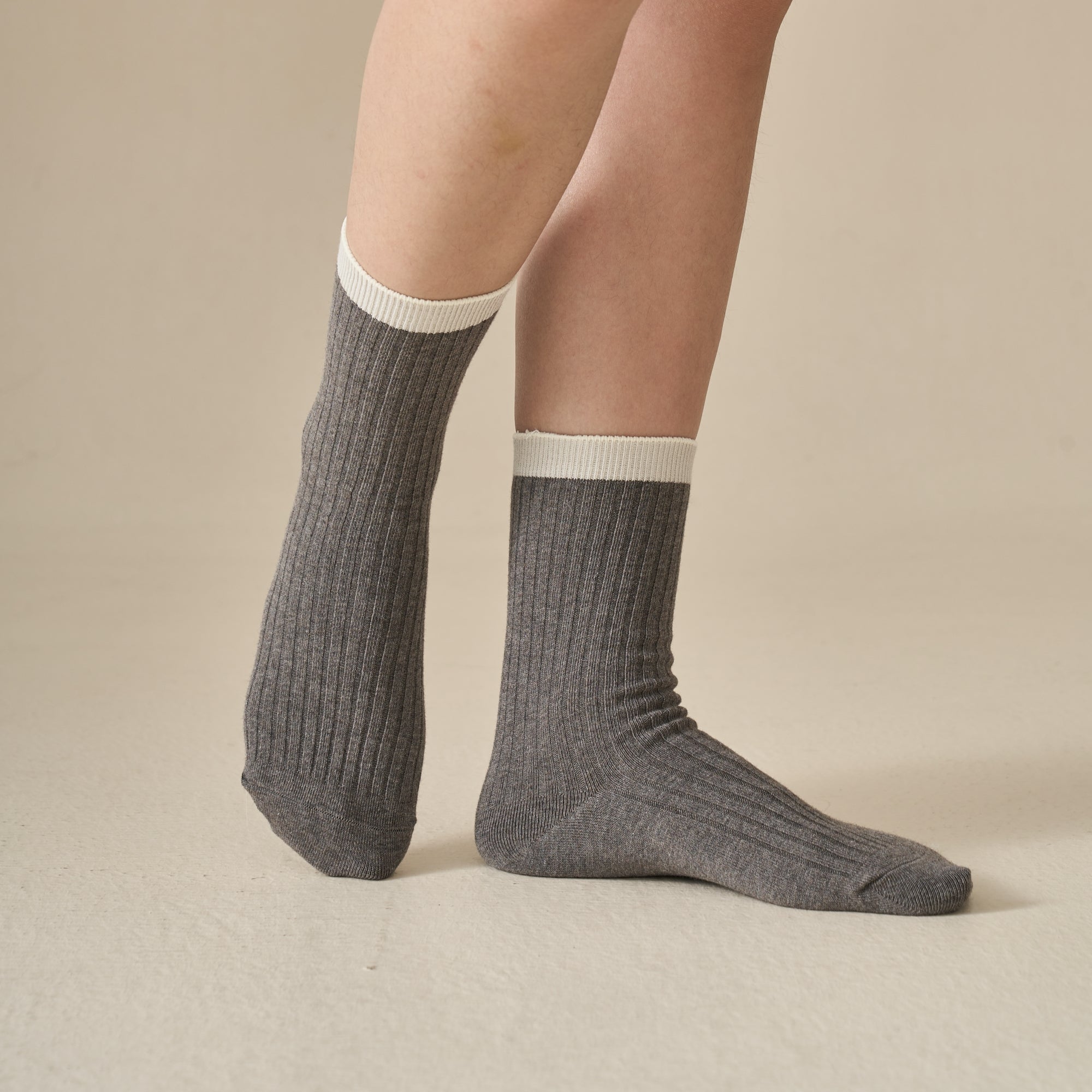 Women's Colorblock Cuff Ribbed Crew Socks - Single Pair