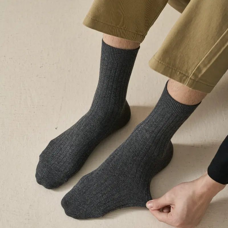 Men's Classic Ribbed Cotton Socks