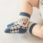 Baby’s Blue Plaid & Red Heart Love Socks 4-Pack