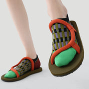 "Artisan Pulse" Women's 3D Jacquard No-Show Socks 5-Pack - sock set showing secure grip comfort