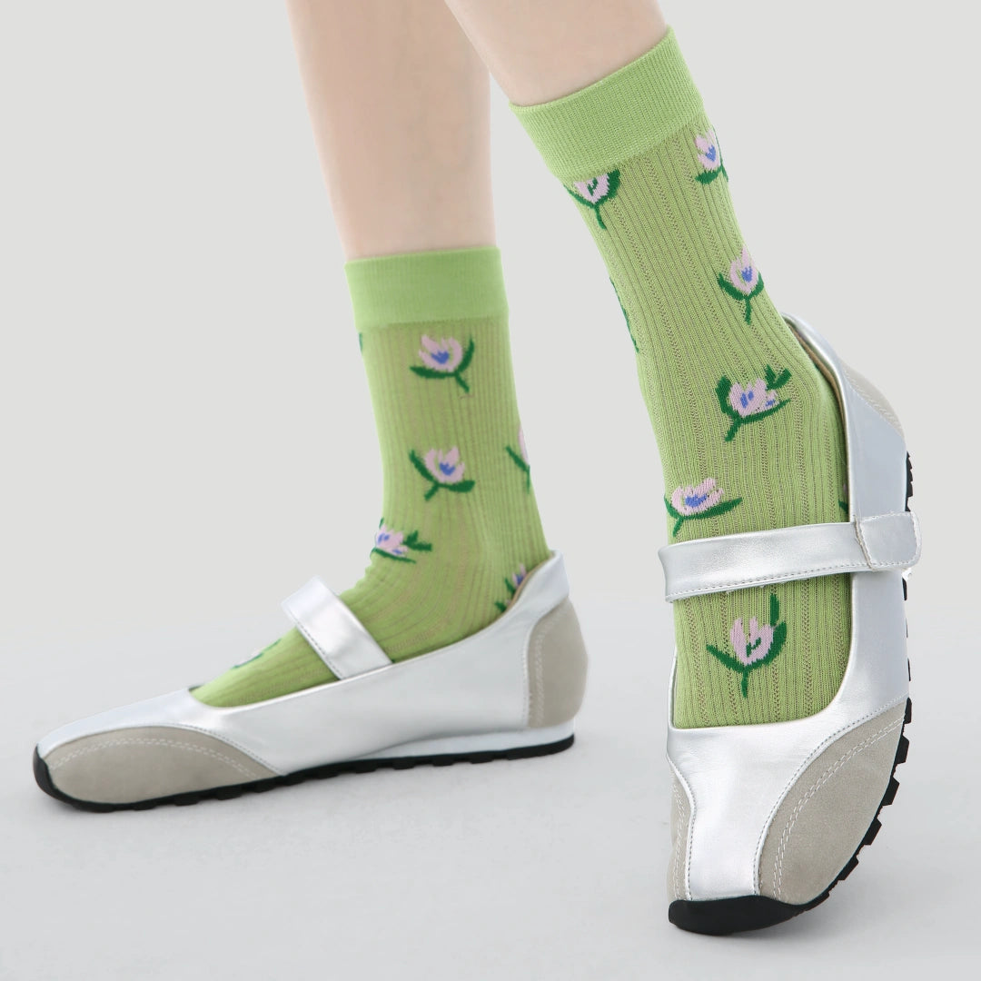 Women's Shimmer Mesh Crew Socks (3-Pack)