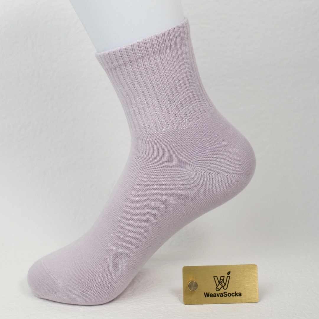 Women's 98% Cotton High-Density Ribbed Crew Socks - detail photo showing soft cotton-rich comfort
