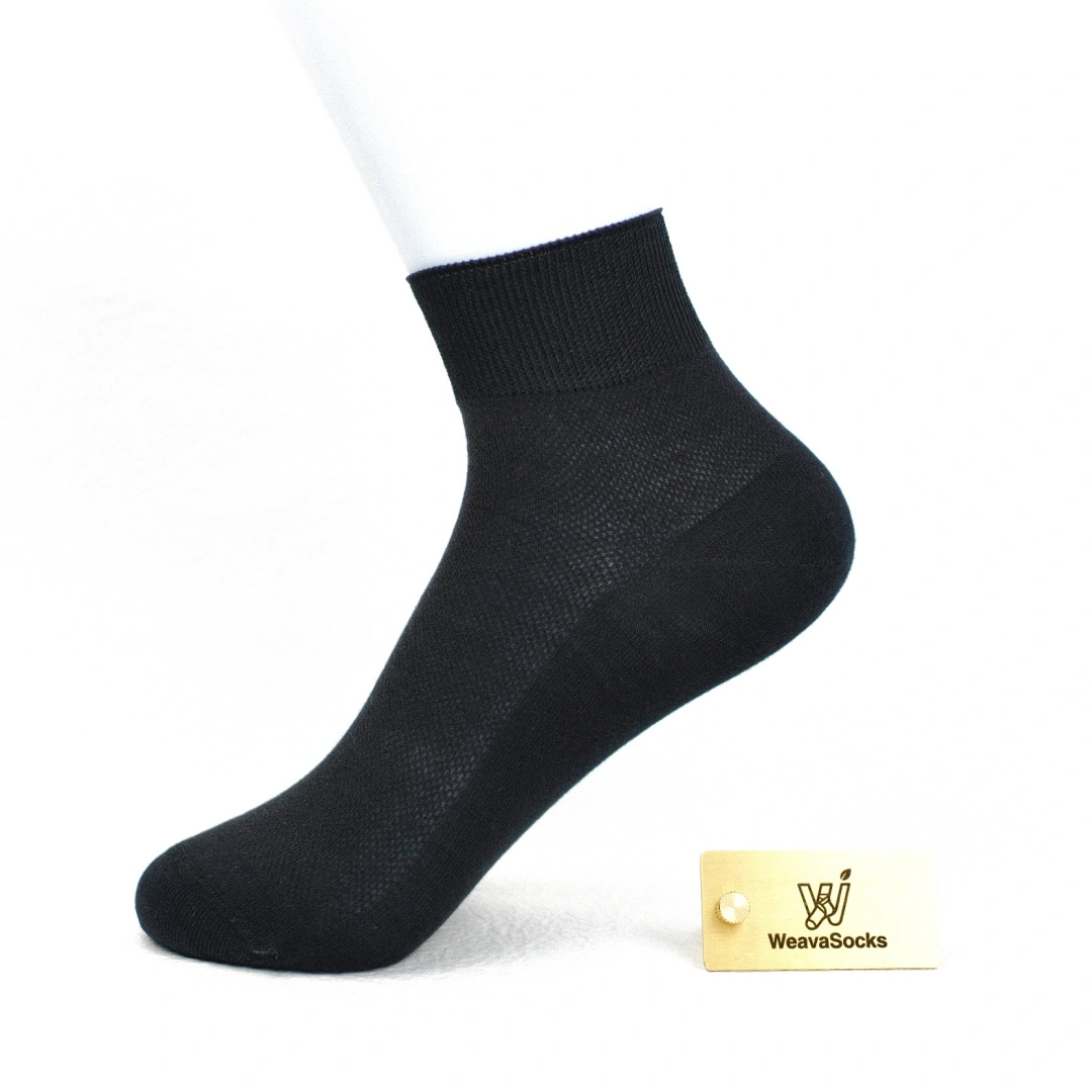 Women's 99% Supima® Cotton Breathable Mesh Ankle Socks - product photo showing breathable mesh comfort