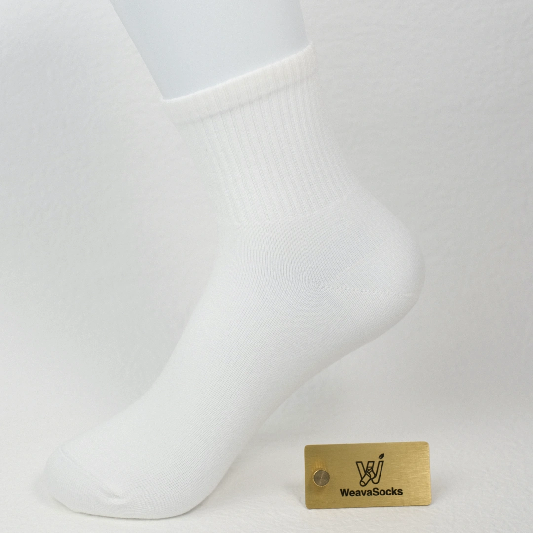 Women's 98% Cotton High-Density Ribbed Crew Socks - detail photo showing soft cotton-rich comfort