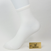 Women's 98% Cotton High-Density Ribbed Crew Socks - detail photo showing soft cotton-rich comfort