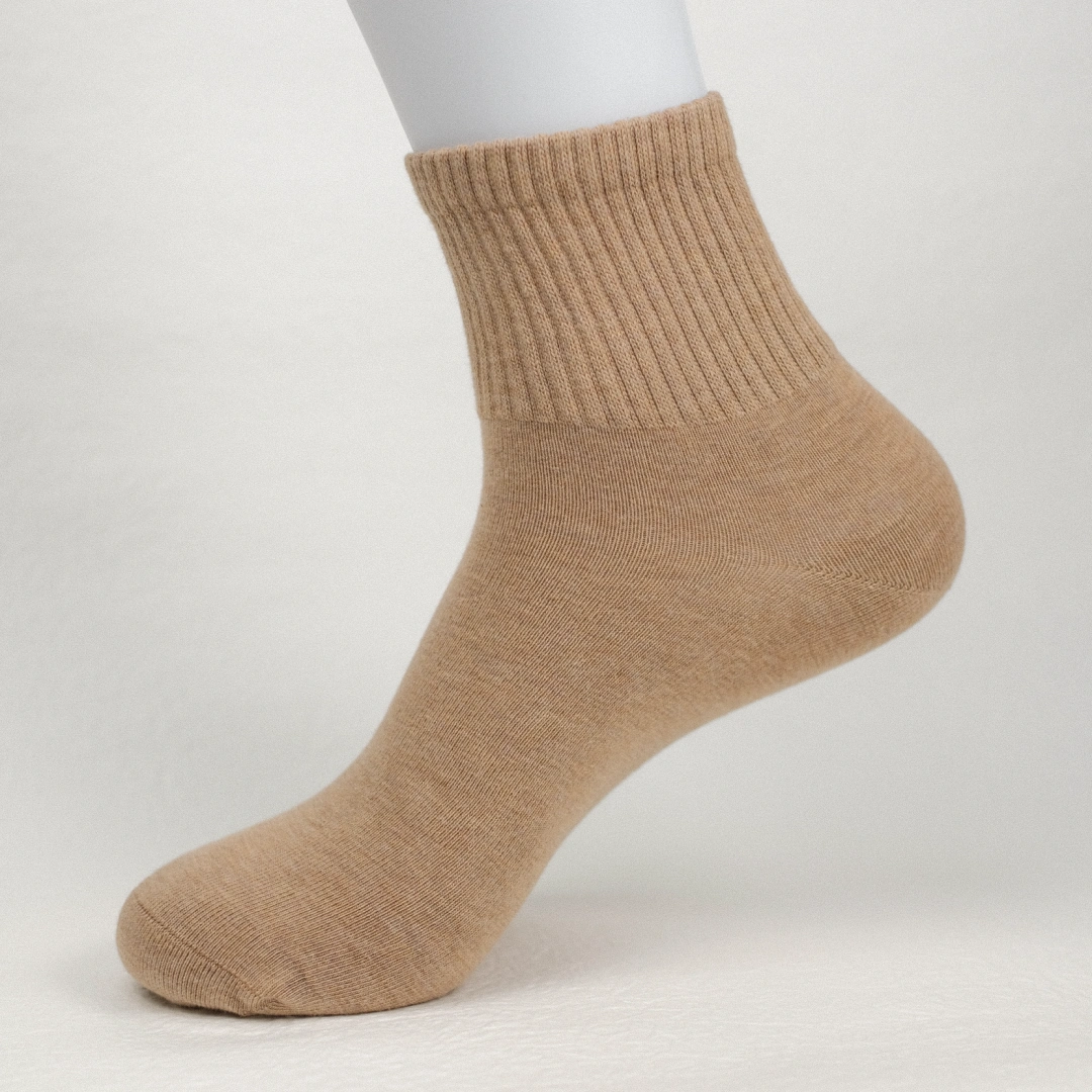 Men's 98% Cotton High-Density Ribbed Crew Socks - detail photo showing soft cotton-rich comfort