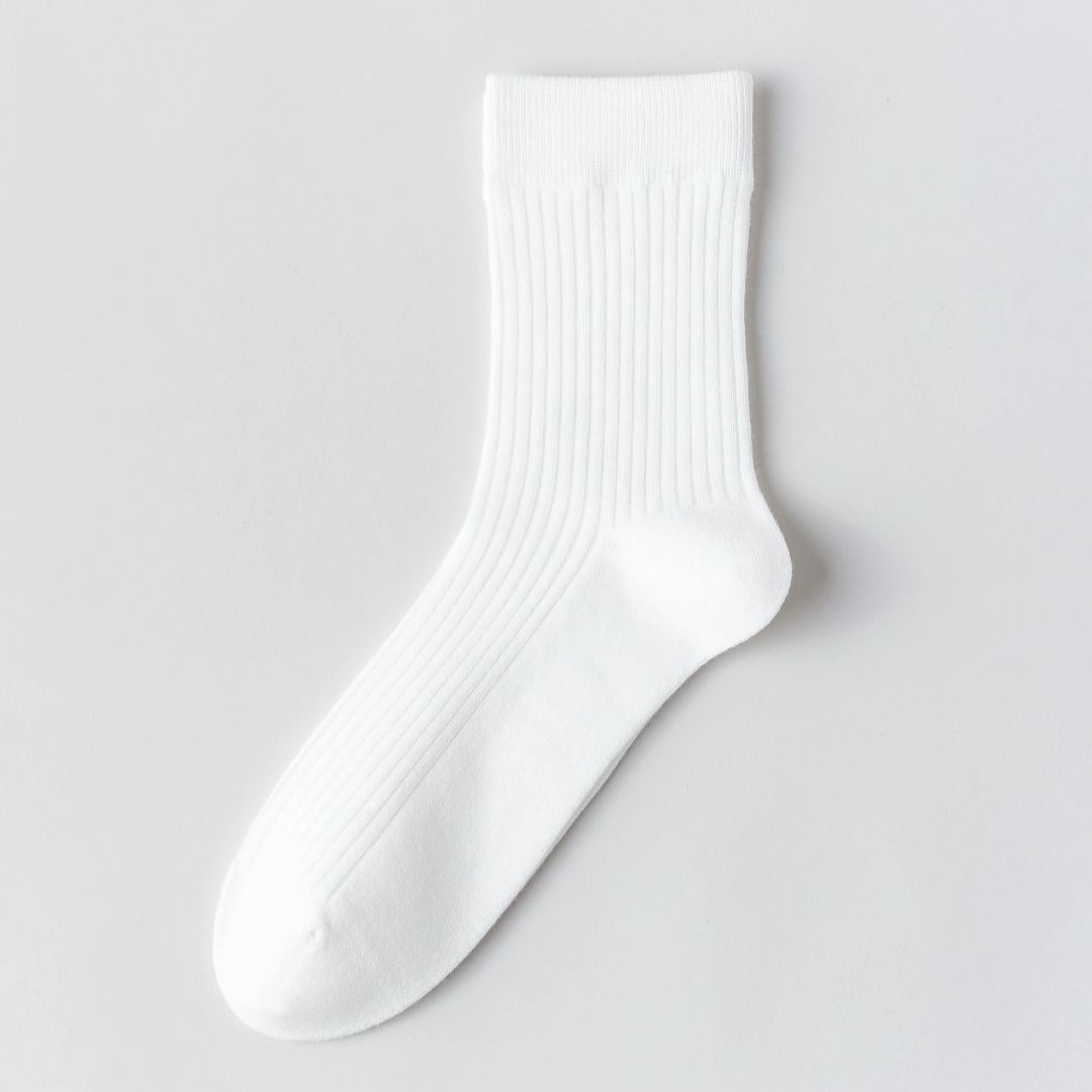Men's 98% Cotton Classic Ribbed Crew Socks - detail photo showing soft cotton-rich comfort