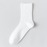 Men's 98% Cotton Classic Ribbed Crew Socks - detail photo showing soft cotton-rich comfort