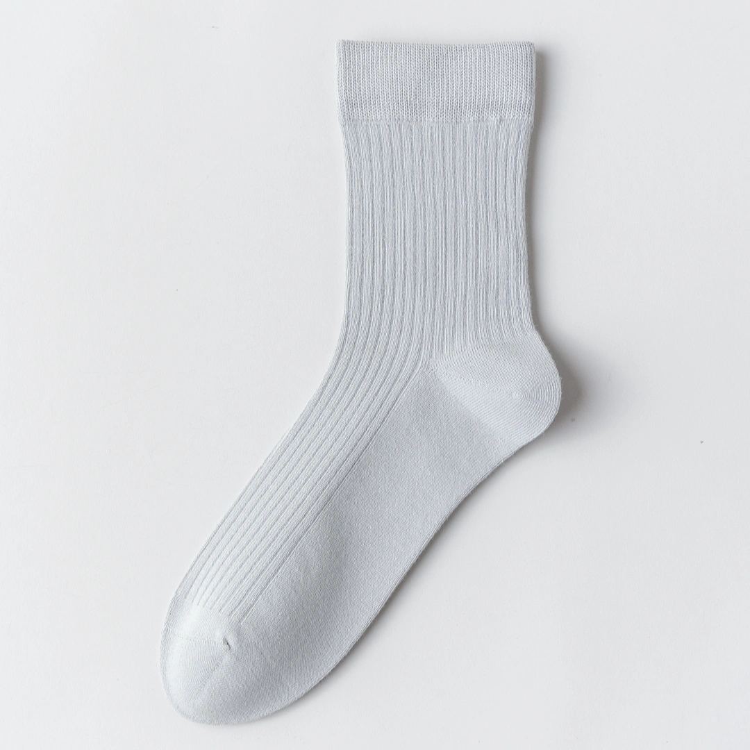 Men's 98% Cotton Classic Ribbed Crew Socks - detail photo showing soft cotton-rich comfort